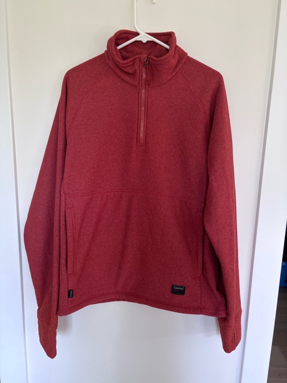 Timberland PRO Men's Orange Half-Zip Pullover Sweater